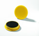 Magnet round 21mm yellow 6-pack