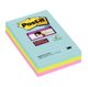 Notepads Post-it® Super Sticky 4690-SS3-MIA Miami color collection ruled 3 pads 101x152mm