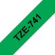 Tape Brother P-Touch TZe741 18mm black on green